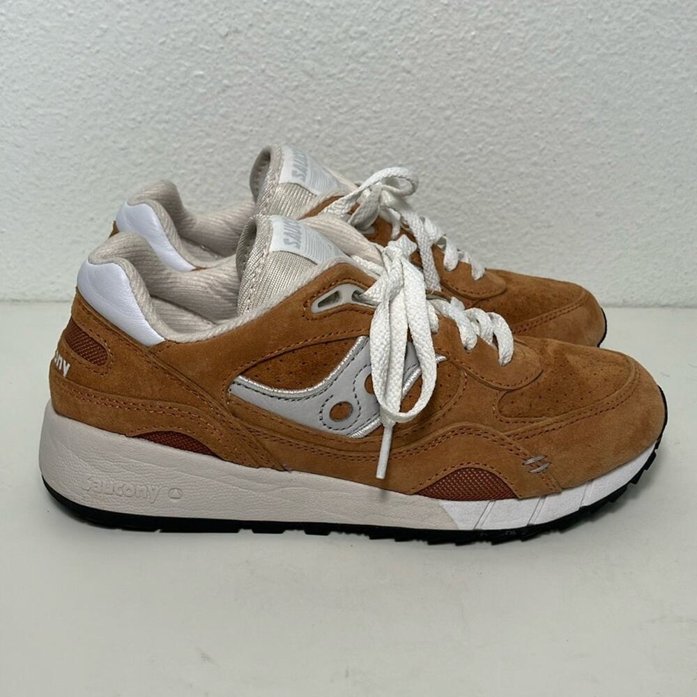 Saucony Shadow 6000 Running Lifestyle Premium Suede Leather khaki Brown size 9